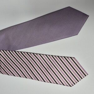 BELISSIMO SILK 2 Ties Purple & Striped